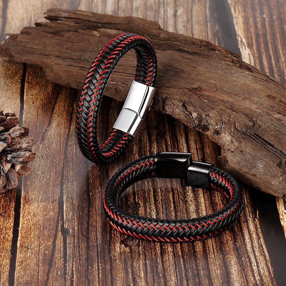 Pulseira masculina de couro Urban